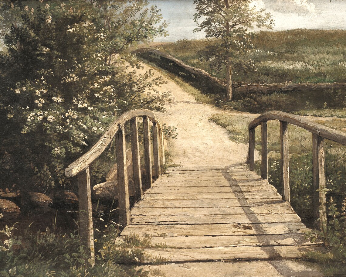 Vintage Farmhouse Rustic Country Landscape Art Print - Image 3