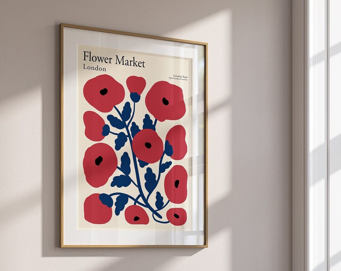 Columbia Road Flower Market, Matisse-Inspired Art Print