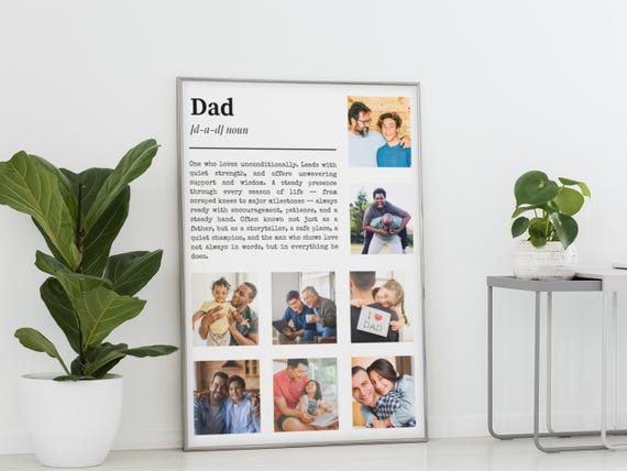 Personalised Dad Photo Collage, Fathers Day Gift