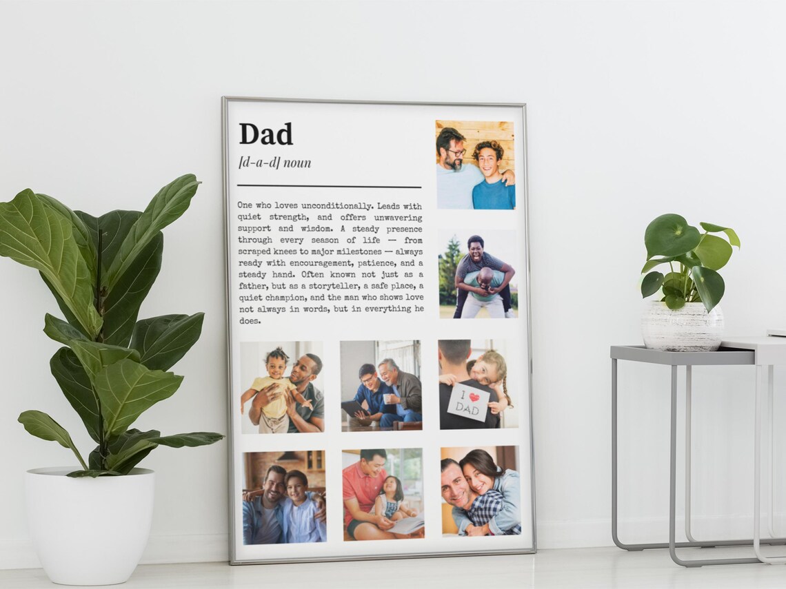 Personalised Dad Photo Collage, Fathers Day Gift
