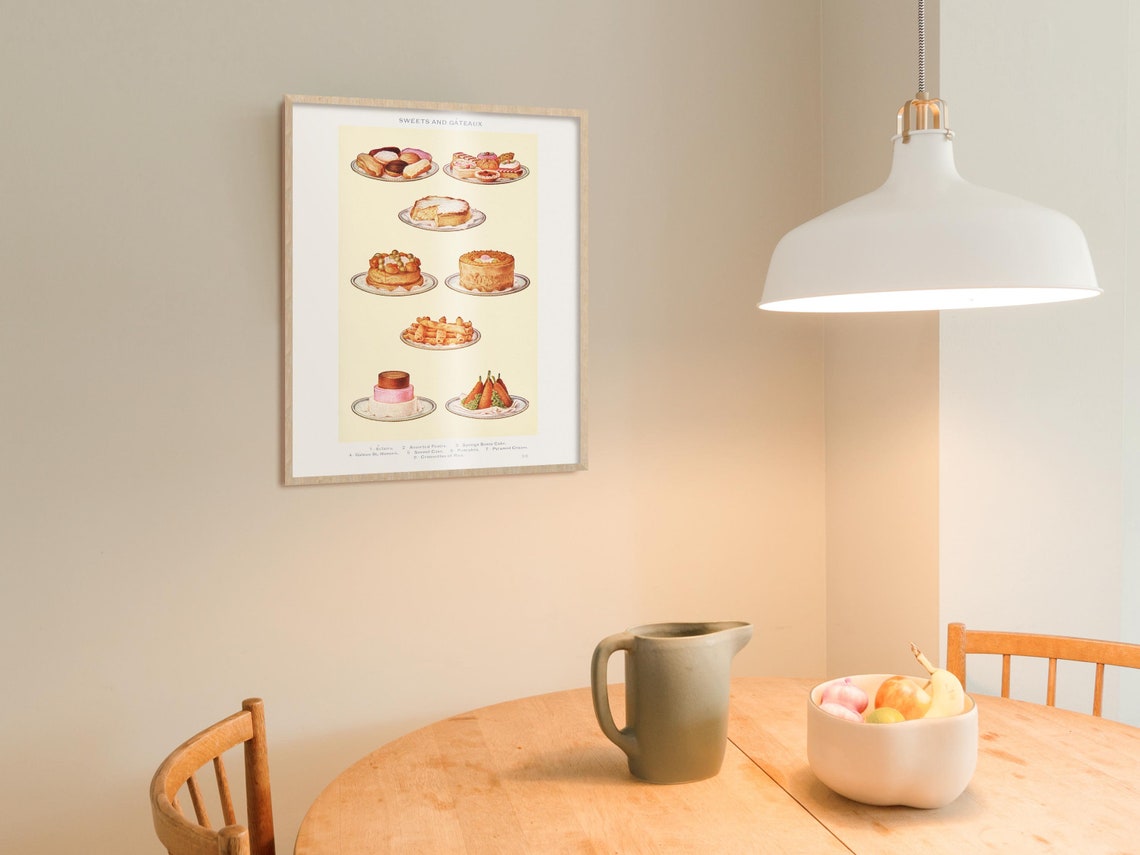 Kitchen Cake Art Print, Retro Wall Art - Image 2