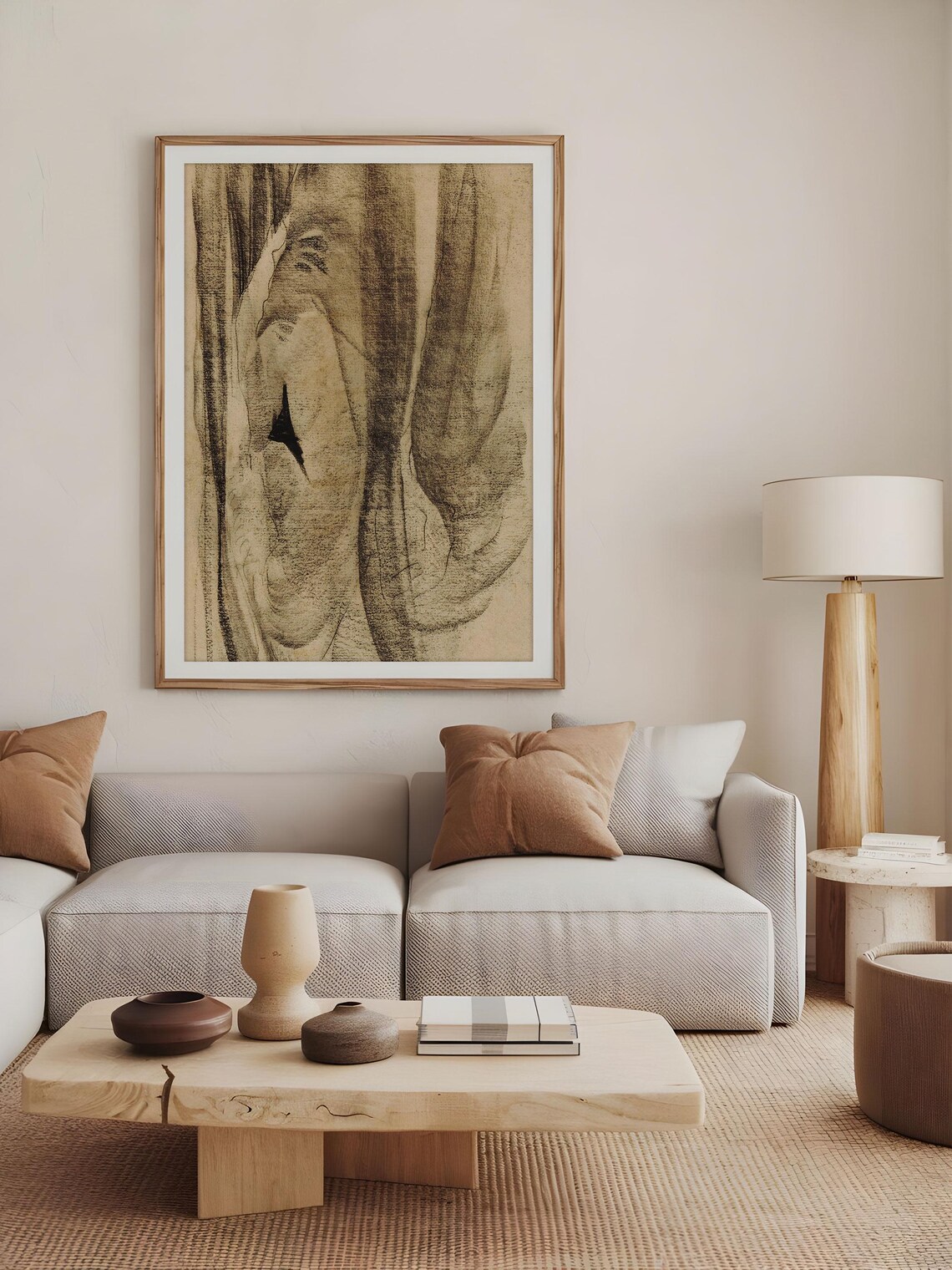 Wabi Sabi Japandi Abstract Art Print, Minimalist Zen Decor - Image 2