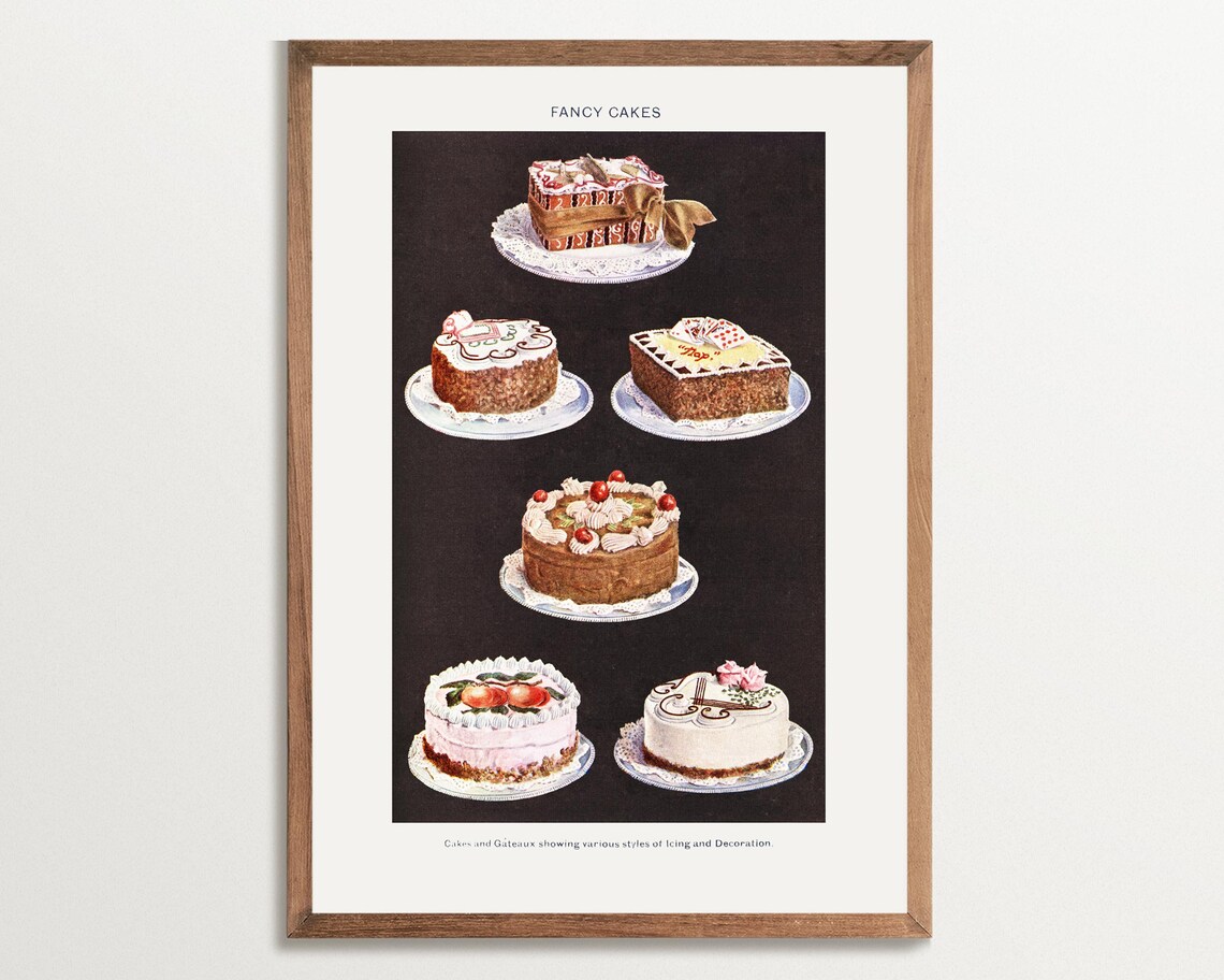 Vintage Food Retro Kitchen Wall Art Print