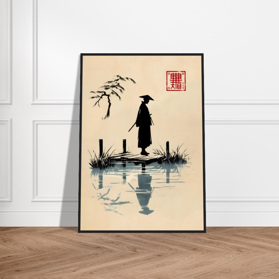 Japanese Samurai Minimalist Warrior Art Print