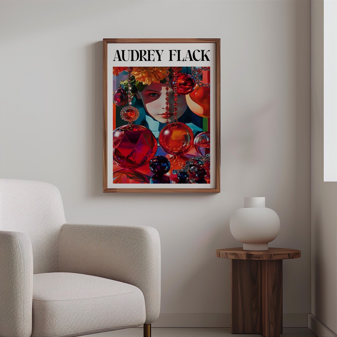 Audrey Flack Gem Ornaments Woman Surreal Red Glass Still Life Print - Image 2