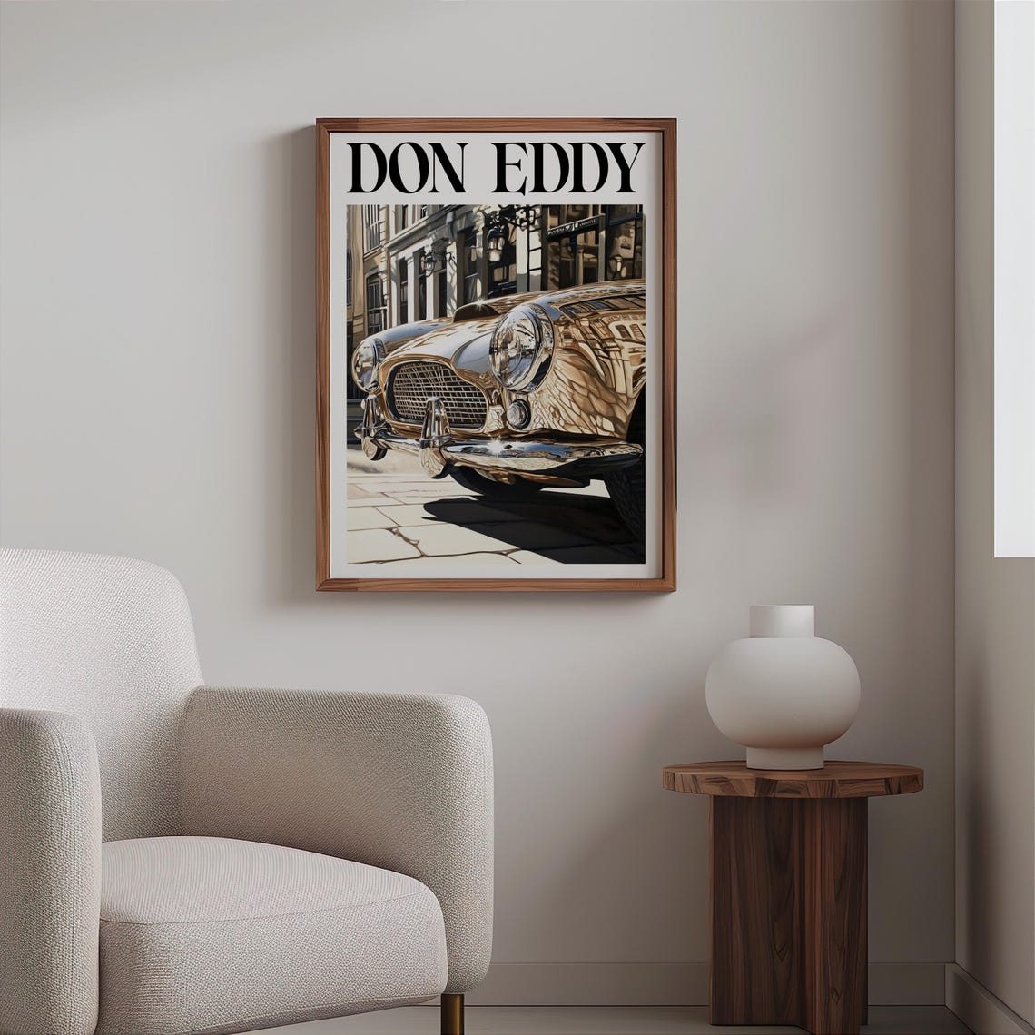 Don Eddy Style Chrome Vintage Grille Storefront Reflection Poster - Image 2