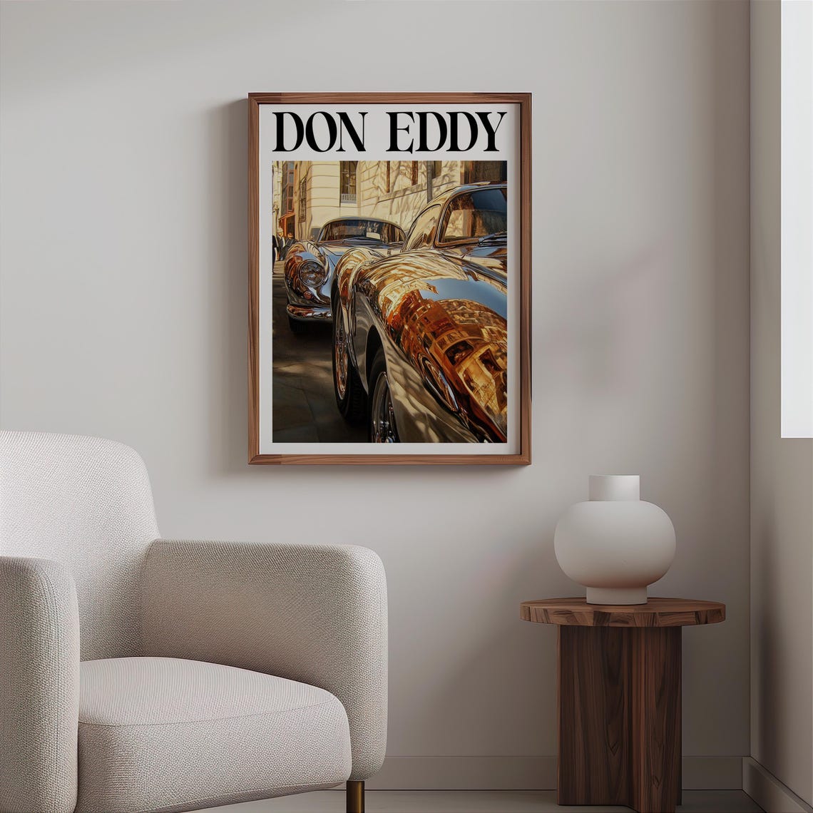Don Eddy Style Twin Chrome Classics Fender Building Reflection Poster - Image 2
