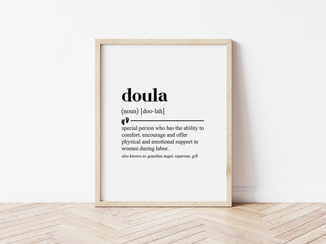 Doula Definition Gift For Birth Workers Noun Meaning Wall Poster
