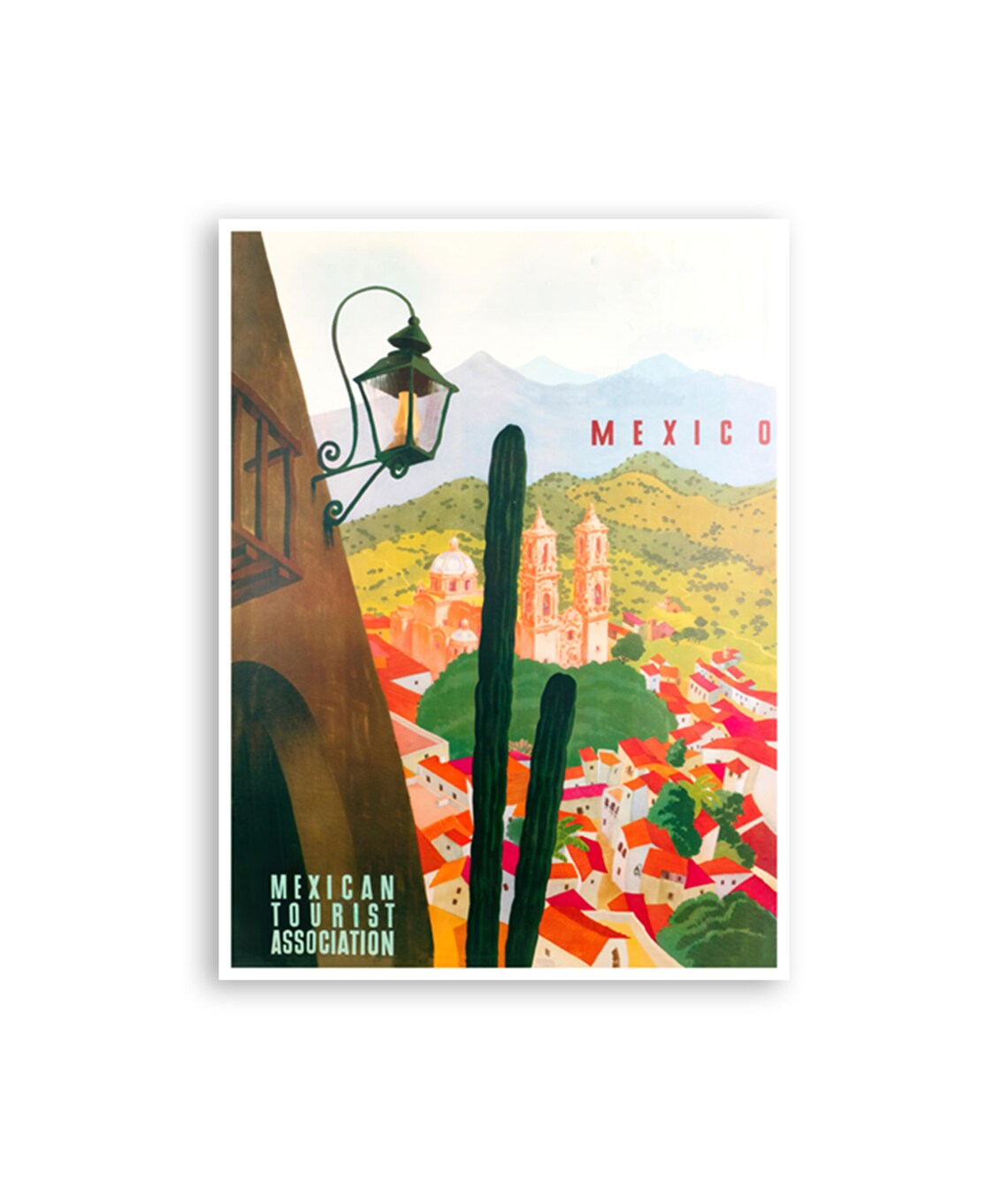Vintage Mexico Travel Poster, Mexican Decor Art Print