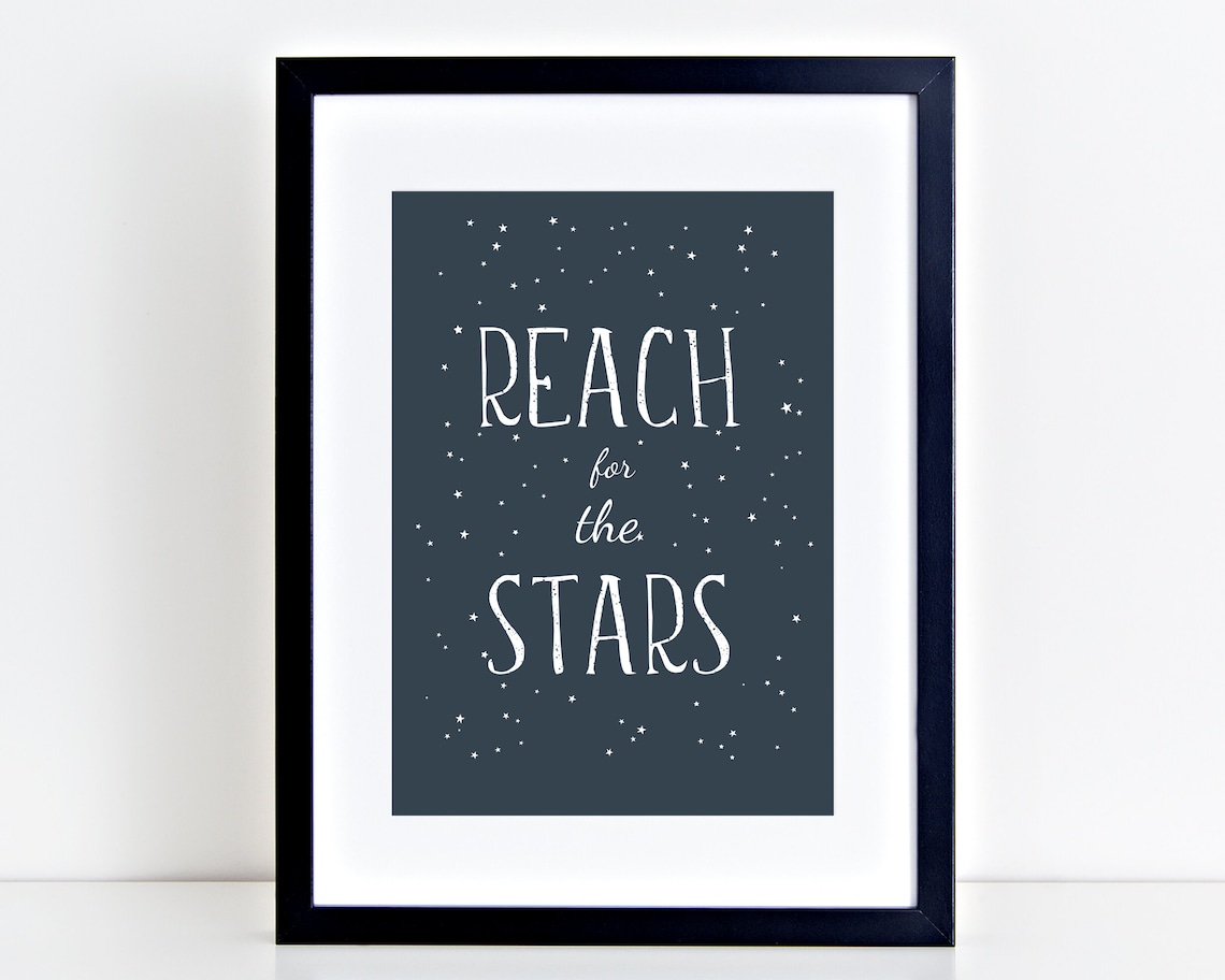 Space Themed Nursery Decor, Kids Room Wall Art Print