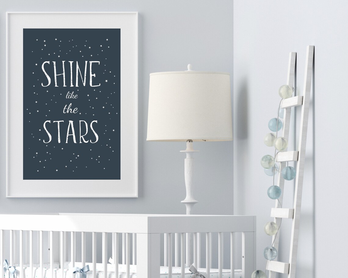Space Themed Nursery Art Print for Baby Boy Decor - Image 4