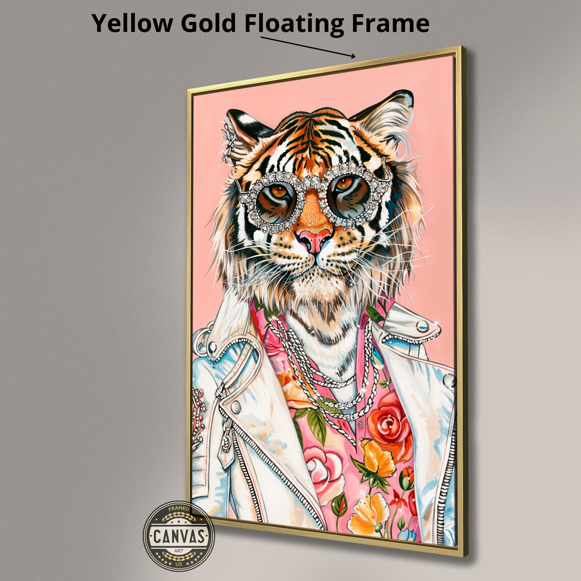 Stylish Tiger in Jacket, Modern Wall Art Print - Image 3