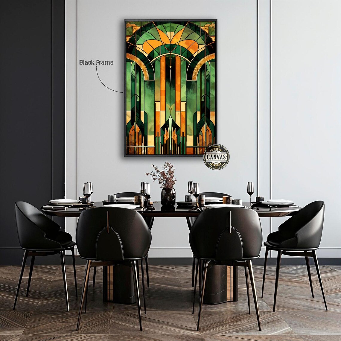 Art Deco Abstract Poster, Retro Vertical Print - Image 4