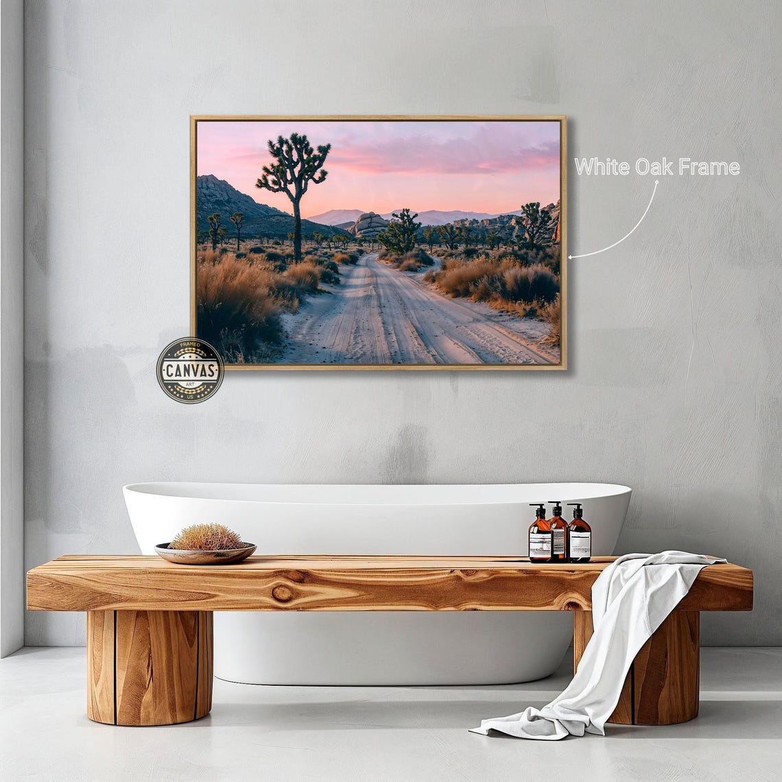 Desert Sunrise Joshua Tree National Park Dirt Road Nature Wall Poster - Image 3