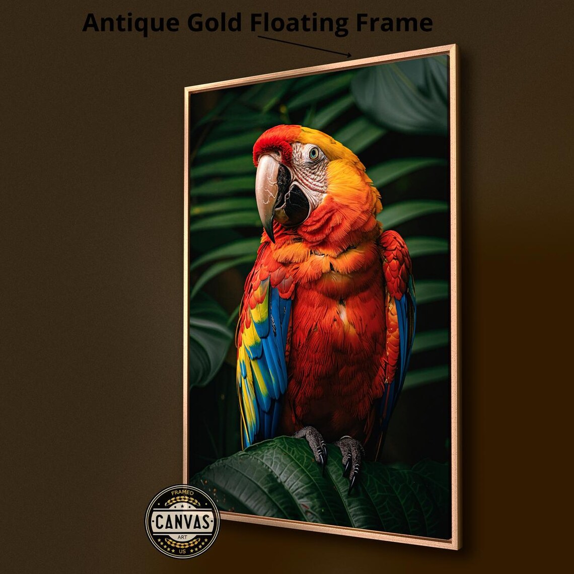 Scarlet Macaw Tropical Bird of Paradise Art Print - Image 2