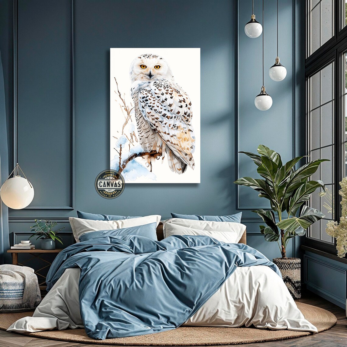 Snowy Owl Watercolor Art Print, Avian Wildlife - Image 4
