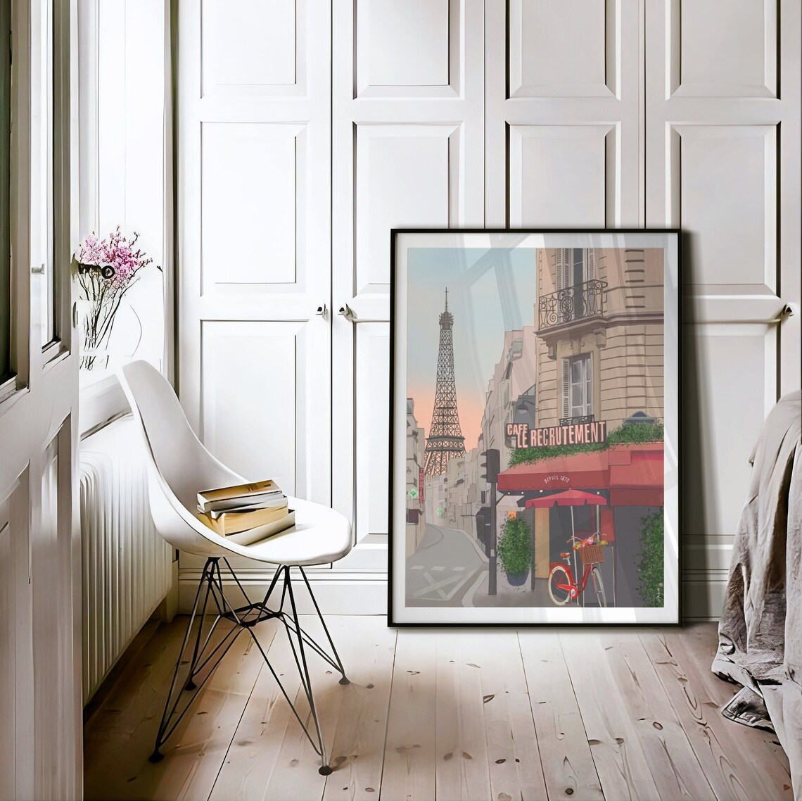 Paris Travel Poster, Eiffel Tower Illustration - Image 3