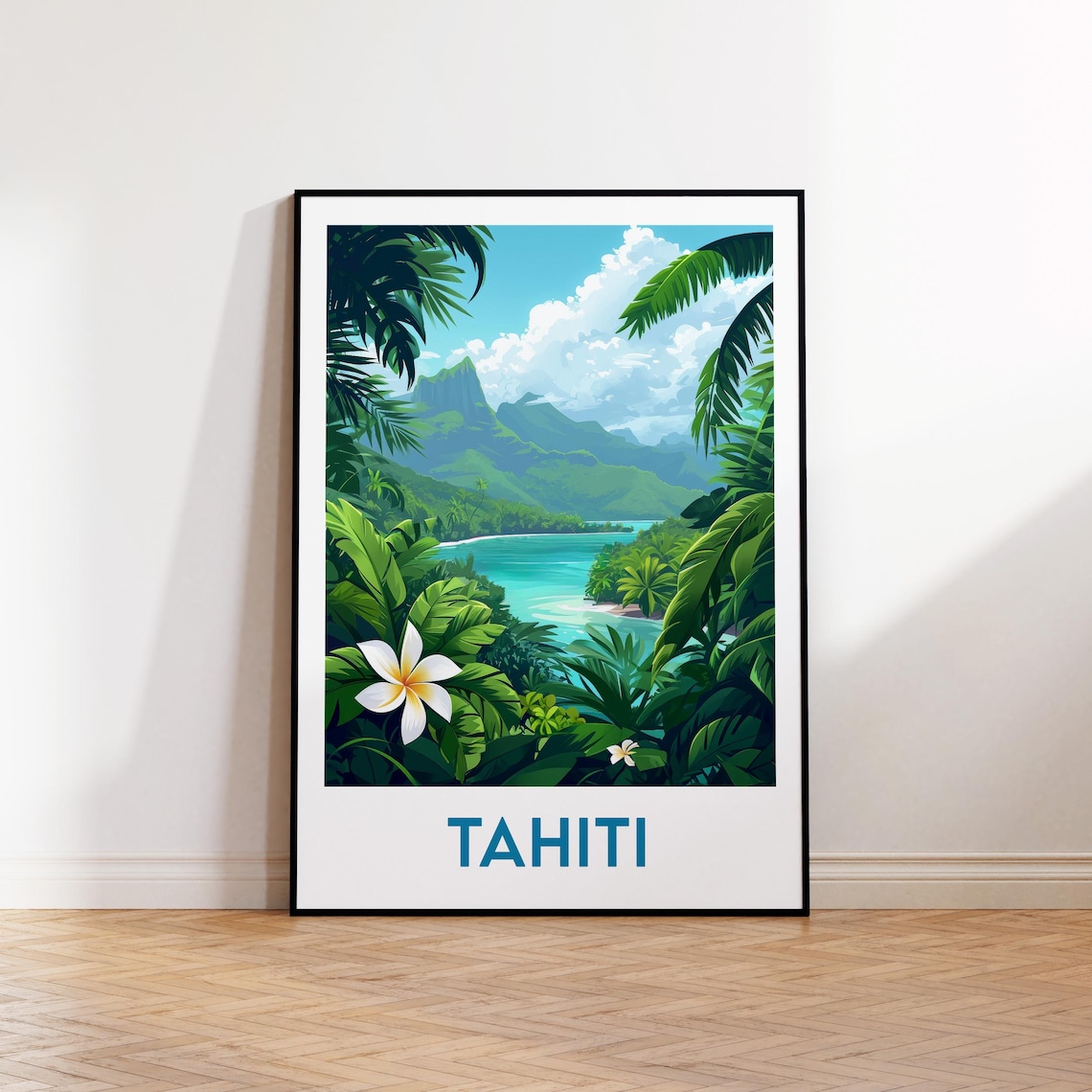 Tahiti Travel Poster Art Print, French Polynesia