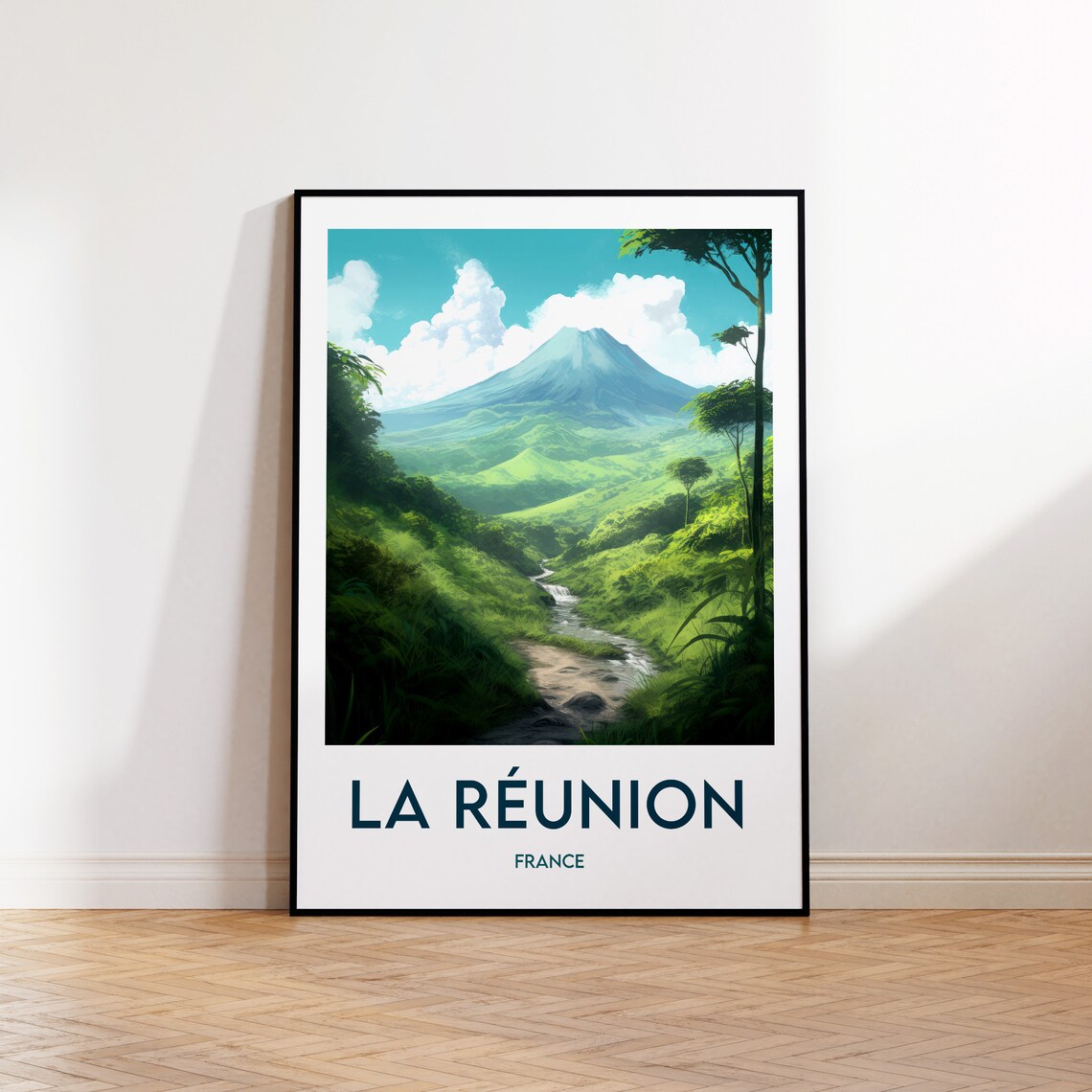 Reunion Island Travel Poster, France Art Print