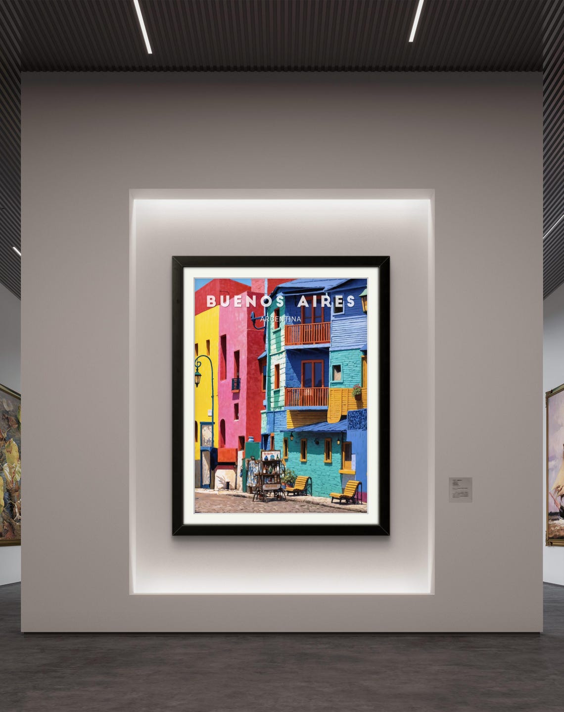 Buenos Aires Poster Colorful La Boca Neighborhood Iconic Street Art Of Argentina Vibrant Cityscape Print - Image 2