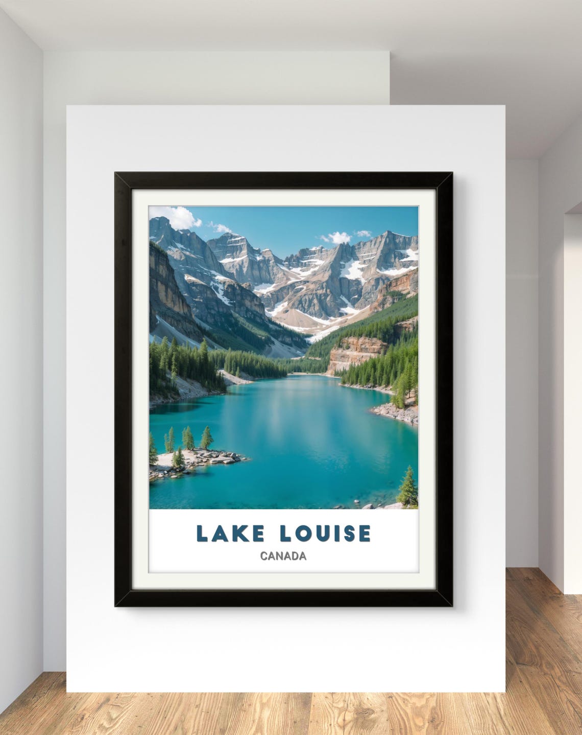 Lake Louise Turquoise Lake And Rocky Peaks Canada Travel Poster - Image 2