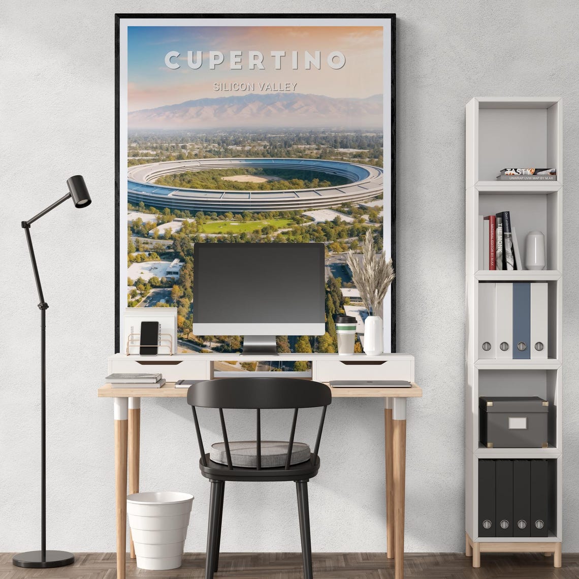 Cupertino Apple Park Aerial Silicon Valley California Travel Poster - Image 4