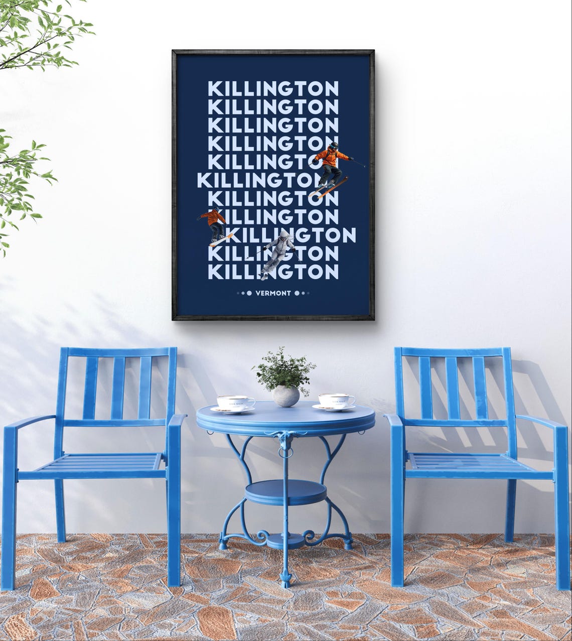 Killington Vermont Poster Modern Ski And Snowboard Wall Art Minimalist Winter Sports Decor - Image 4