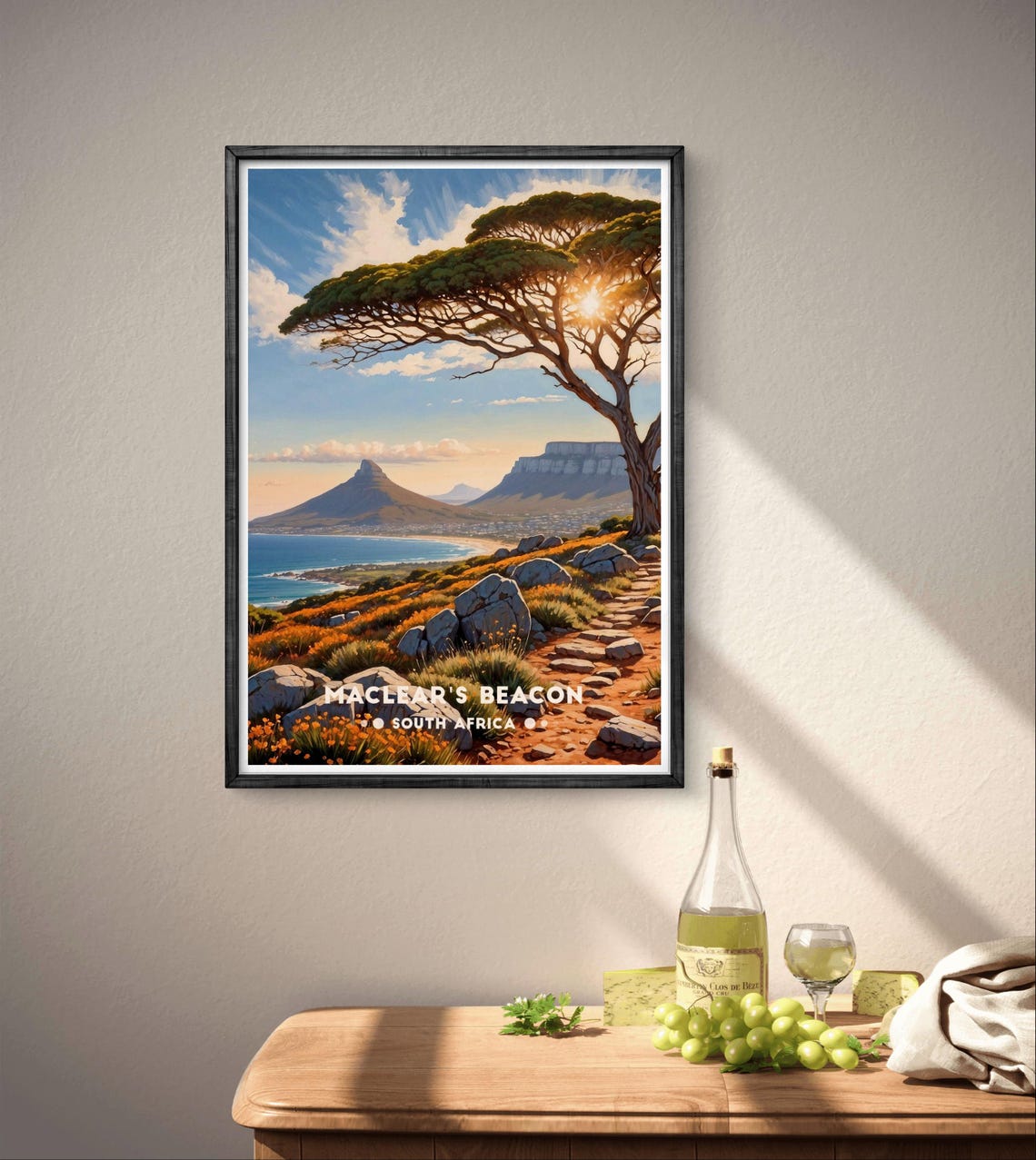Maclear's Beacon South Africa Table Mountain View Travel Poster - Image 3