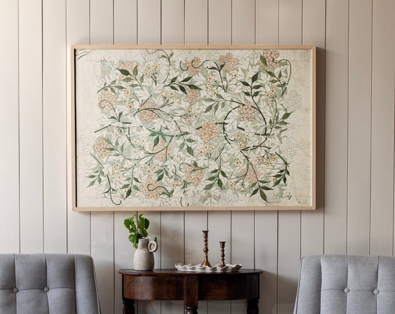William Morris Botanical Textile Flower Art Print