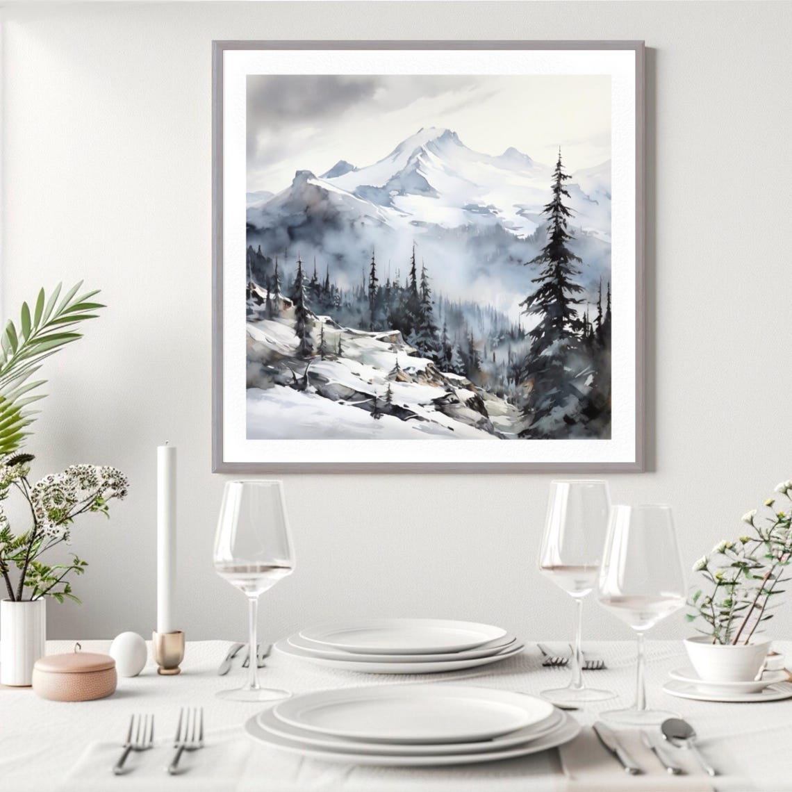 North Cascades National Park Print North Cascades Wall Art North Cascades Poster North Cascades Watercolor Painting Washington Usa - Image 5