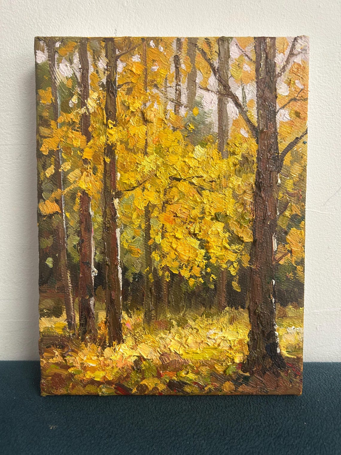 Original Landscape Oil Painting Small Oil Painting Home Hanging Painting Wall Art On Autumn Landscape Painting Gifts - Image 4