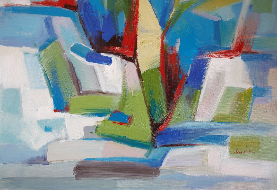 Abstract Oil Painting, Original Art Print - Image 2