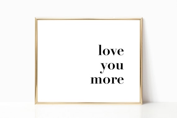 Love You More Wall Sign Bedroom Wall Decor Gallery Wall Art Love You More Horizontal Kids Bedroom Decor