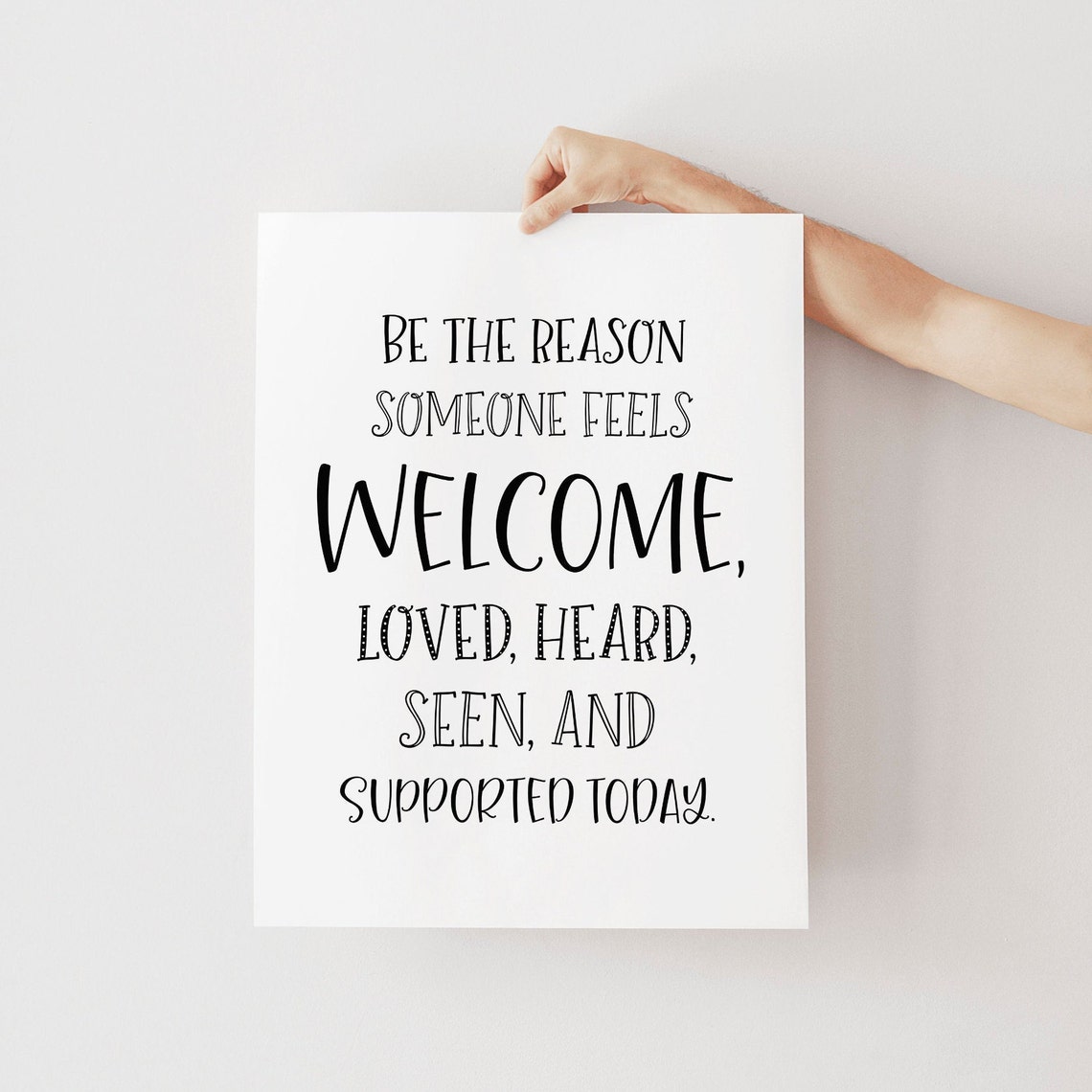 Be The Reason Someone Feels Welcome Kindness Classroom Quote Wall Art - Image 2