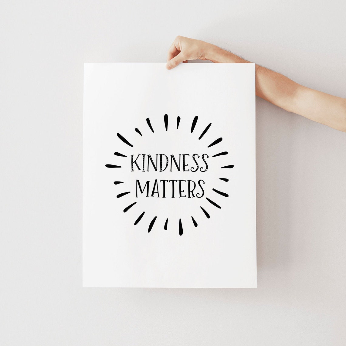 Kindness Matters Sunburst Positive Quote Classroom Wall Art Decor - Image 2