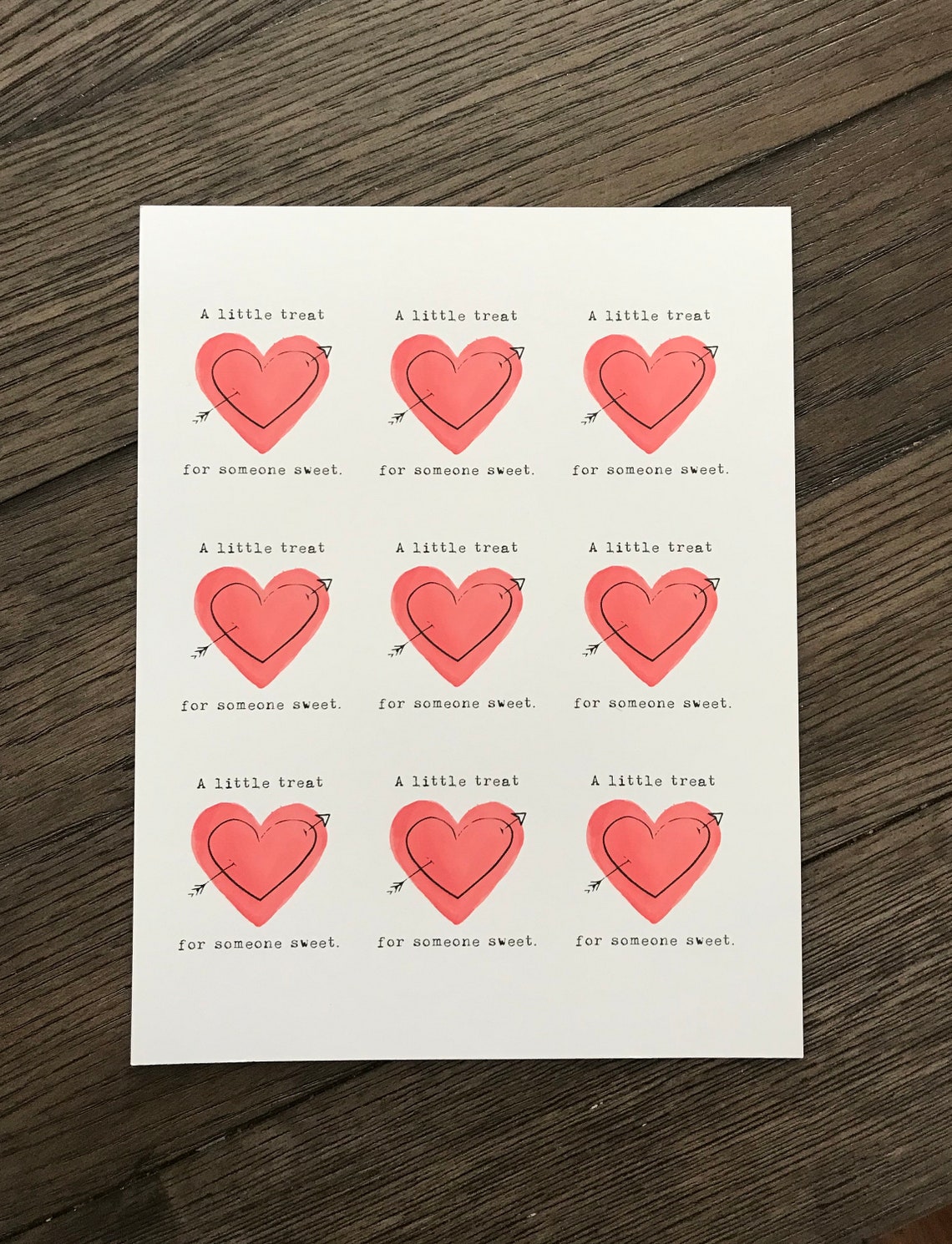 A Little Treat For Someone Sweet Valentine Gift Tags Printable Art - Image 2
