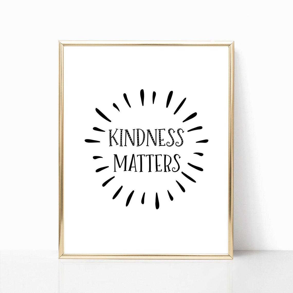 Kindness Matters Sunburst Positive Quote Classroom Wall Art Decor