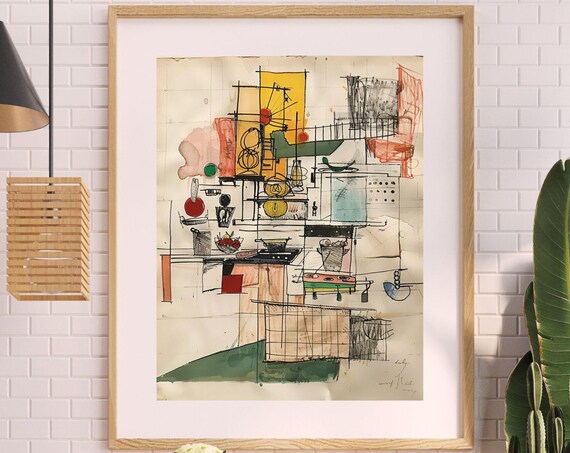 Kitchen Things No1 Unique Canvas Art Print