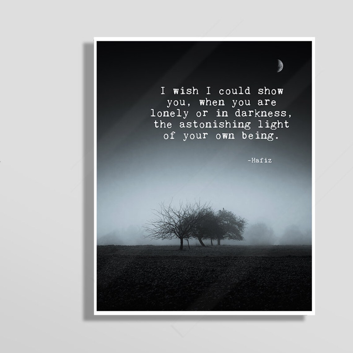 Hafiz Quote About Inner Light, Inspirational Art Print - Image 2