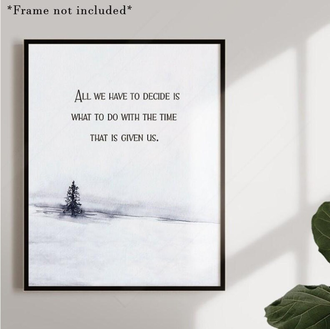 Time Is Given Us Inspiration Quote Watercolor Art Print - Image 3