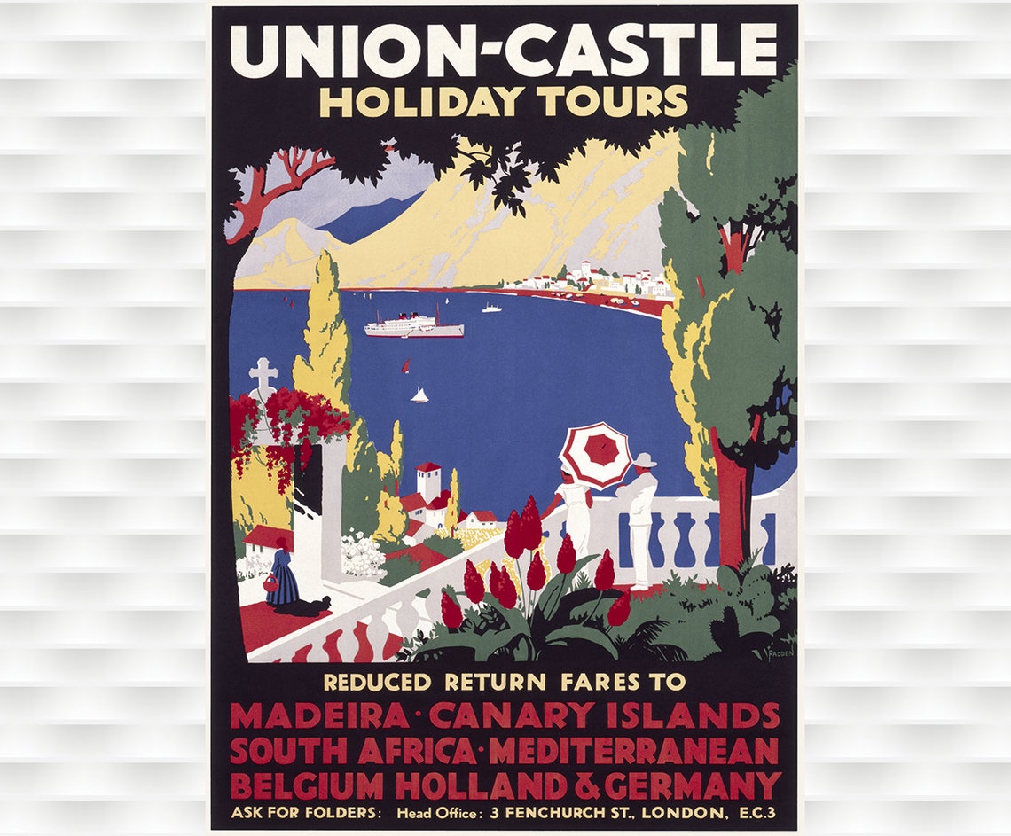 Union Castle Holiday Travel Poster