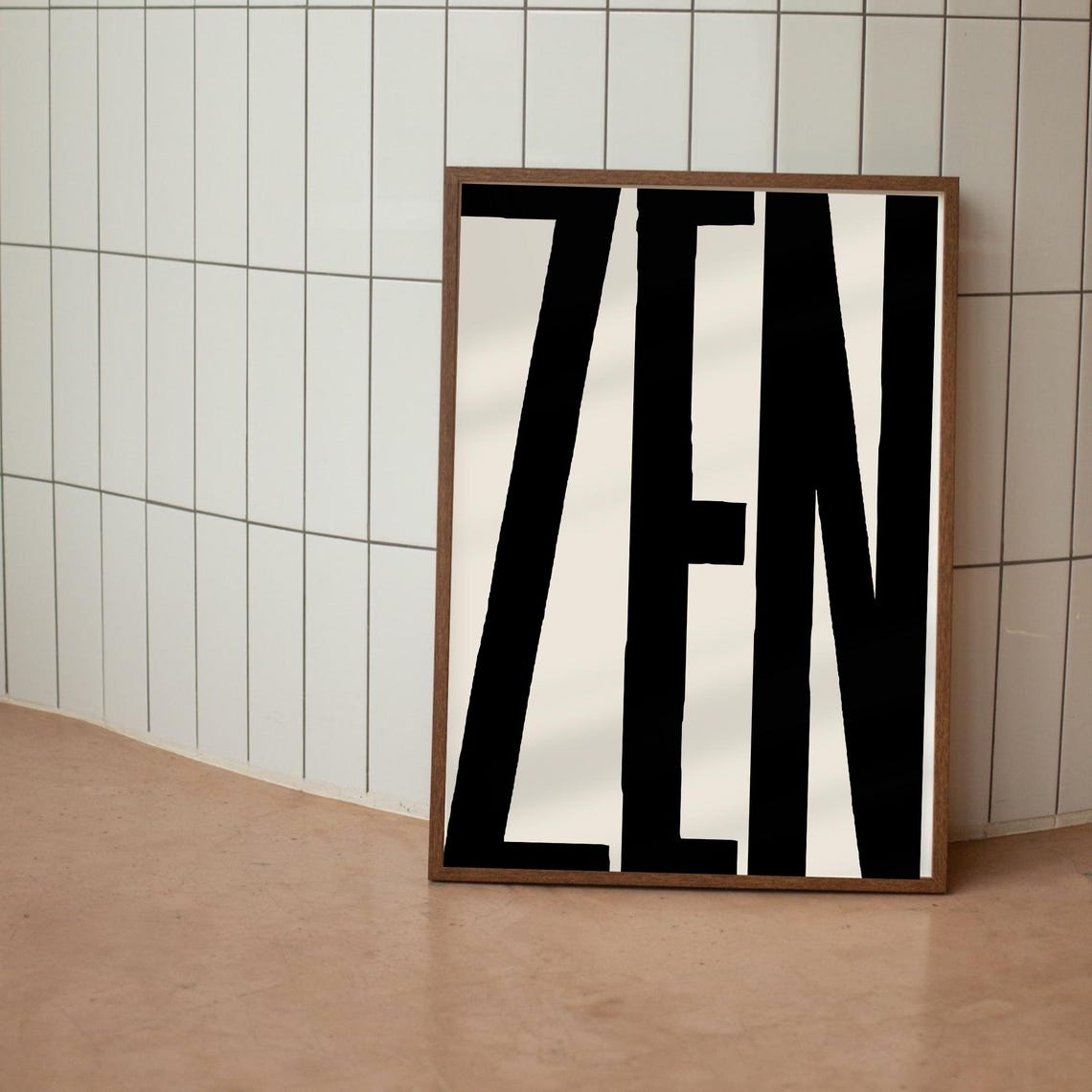 Zen Bold Black Typography Minimalist Modern Statement Poster - Image 4