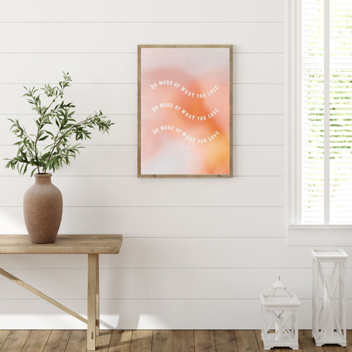 Do More of What You Love Peach Aura Gradient Affirmation Poster - Image 4
