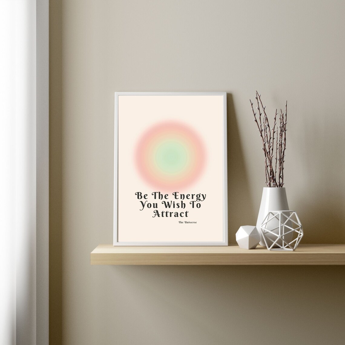 Be The Energy You Wish To Attract Aura Manifestation Quote Poster - Image 2