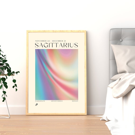 Sagittarius Art Print Horoscope Zodiac Art Astrology Art Star Sign Energy Art Sagittarius Poster