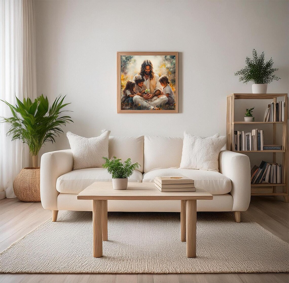 Jesus Children Plant Fine Art Giclee Print - Image 4
