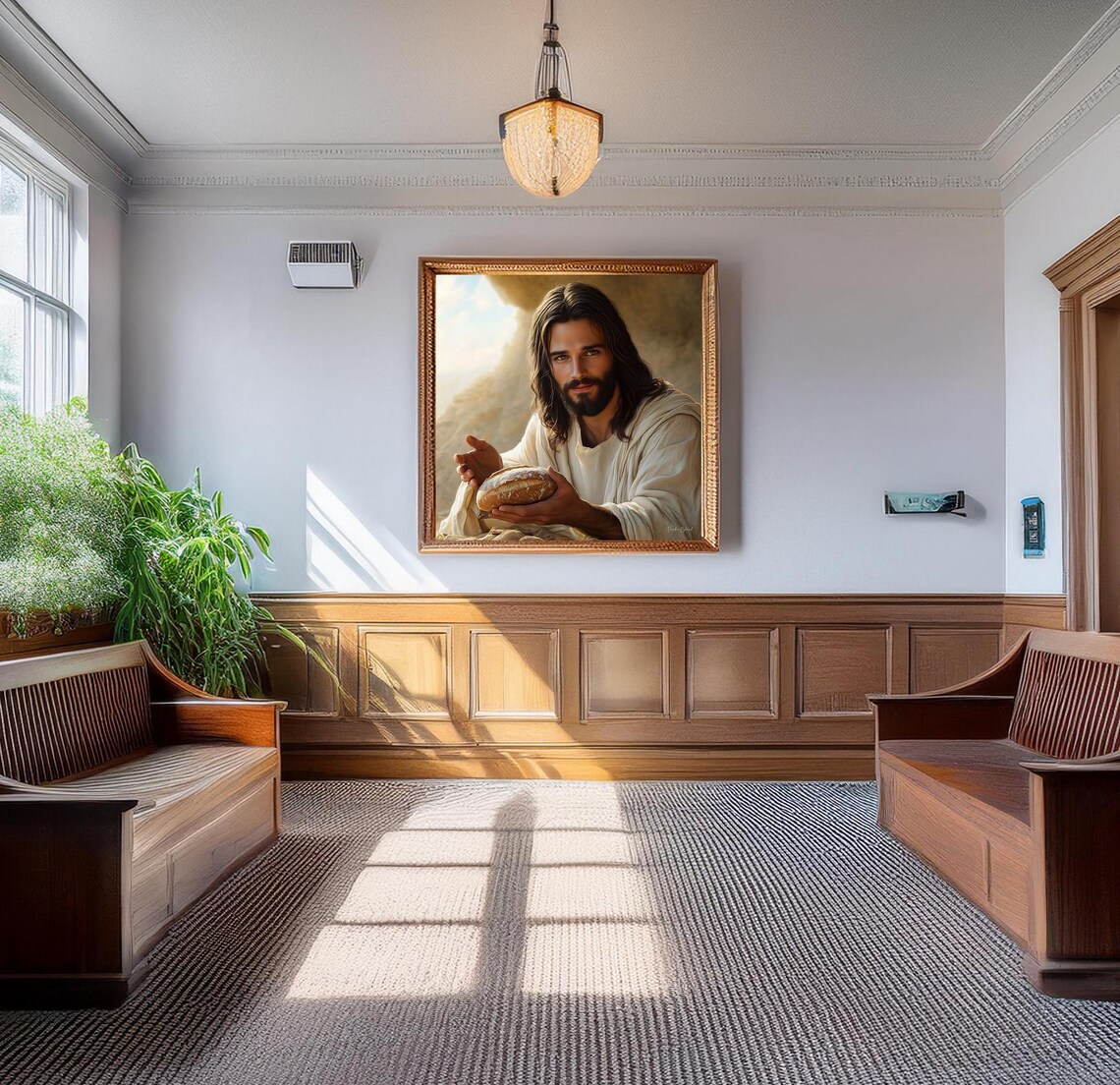 Jesus Bread Of Life Portrait, Christian Home Decor - Image 4