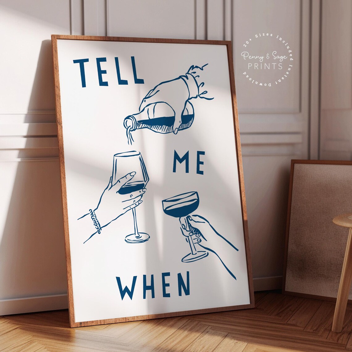 Tell Me When Cheers Retro Kitchen Art Print - Image 2
