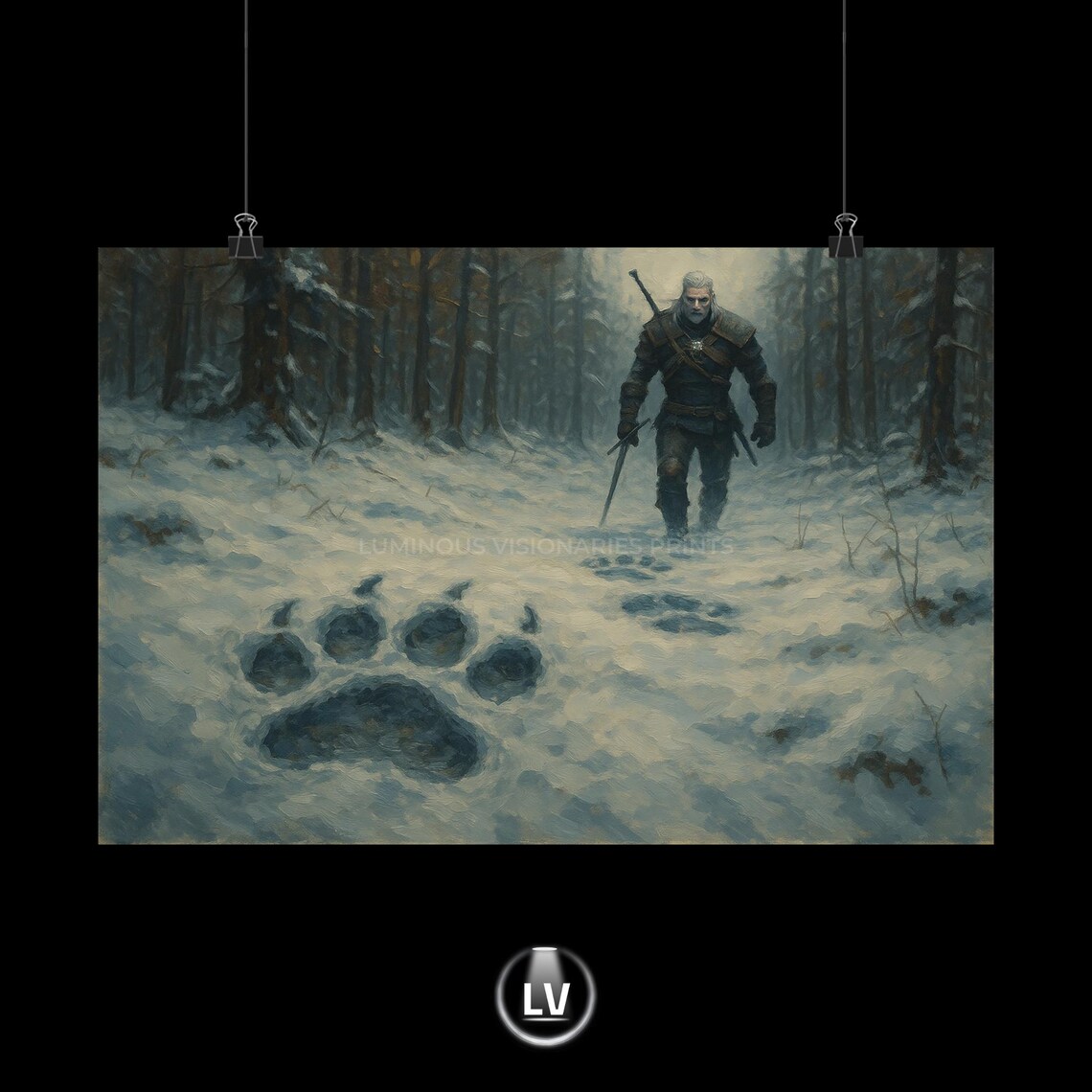 Geralt On The Hunt Poster, Nature Lovers Gift