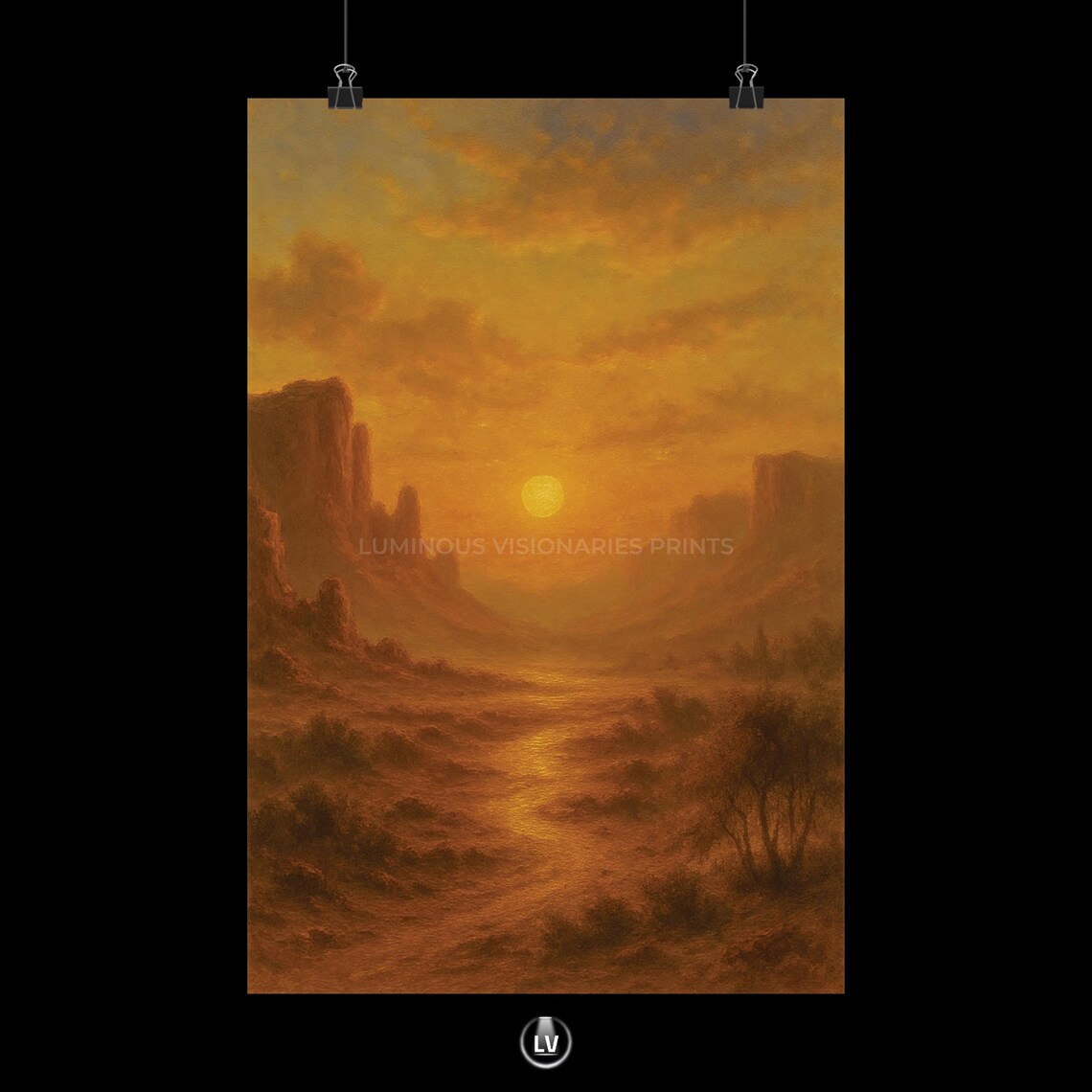 Sunset Landscape, Nature Wall Art Print